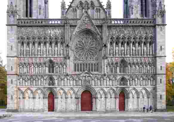 Skisse av Nidarosdomens nye dĂžrer